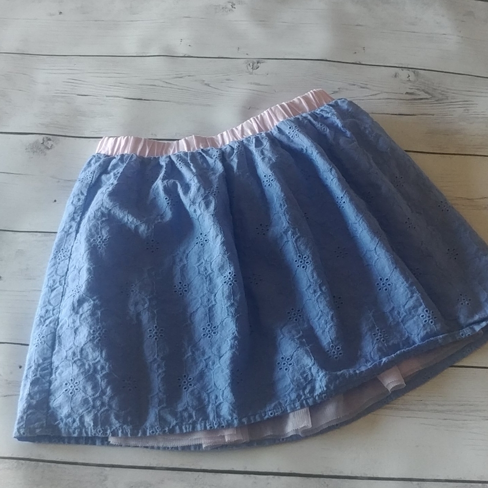 Cat & Jack eyelet blue skirt